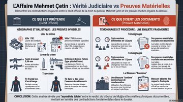 L'affaire Mehmet Çetin : vérité judiciaire vs preuves matérielles (infographie)